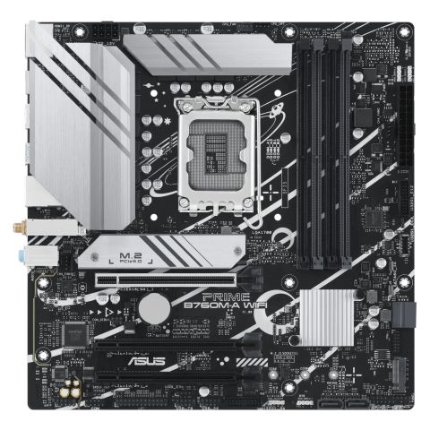 Mainboard|ASUS|Intel B760 Express|LGA1700|Micro-ATX|Memory DDR5|Memory slots 4|3xPCI-Express 4.0 16x|2xM.2|2xHDMI|1xDisplayPort|4xUSB 2.0|2xUSB 3.2|1xPS/2|1xRJ45|3xAudio port|PRIMEB760M-AWIFI
